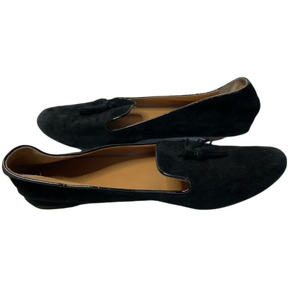 J. Crew Factory Black Suede Tassel Loafers - Size 9.5 - Picture 4 of 7
